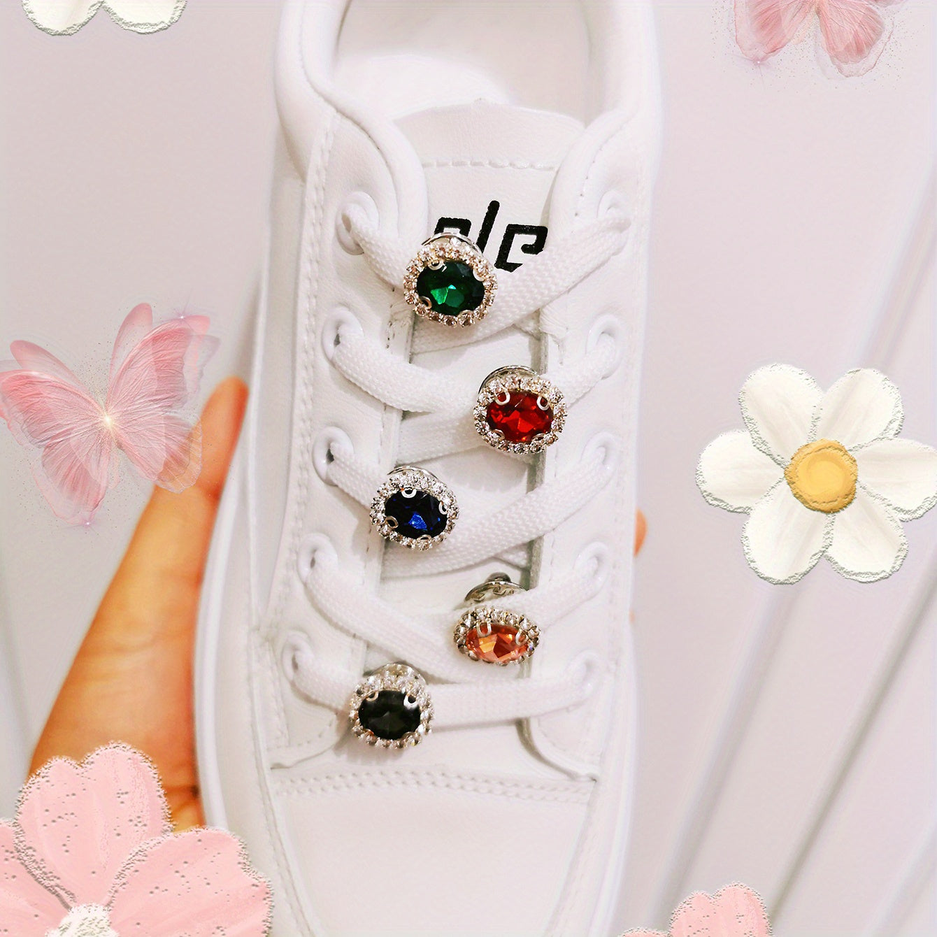 Lot de 10 Breloques Strass Détachables – Customisation Chaussures, Sacs & Accessoires ✨