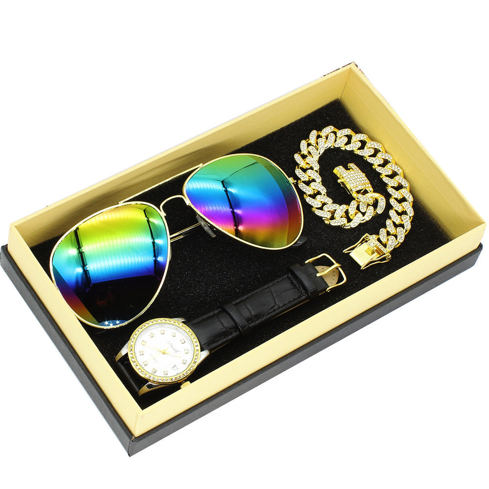 Coffret Cadeau Femme – Montre + Bracelet (+ Lunettes Style A) Ultra-Fine 8mm 🎁⌚