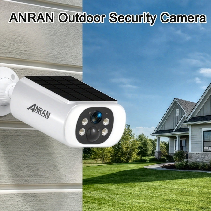 Caméra solaire ANRAN 3MP sans fil - Vision nocturne couleur & Alexa