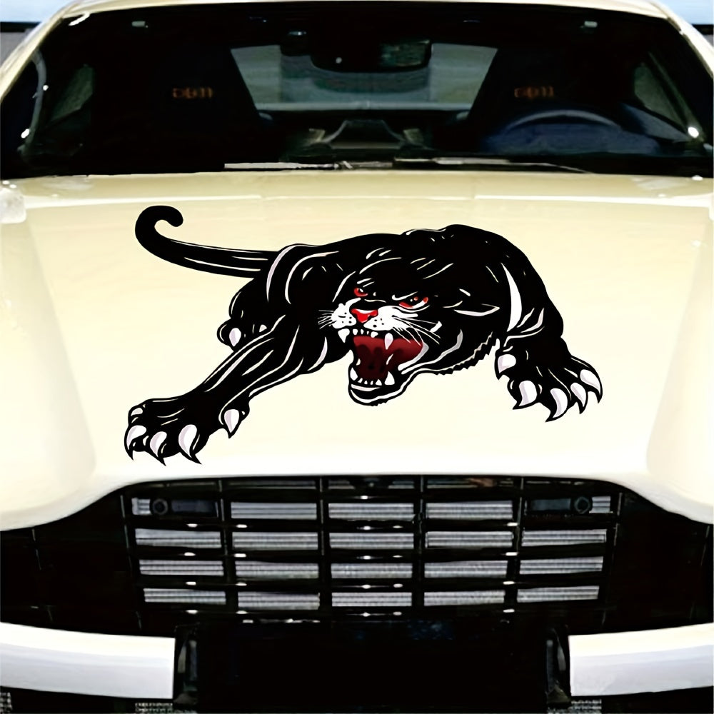 Autocollant Capot Voiture Panthère Noire – Vinyle Brillant Imprimé Animalier