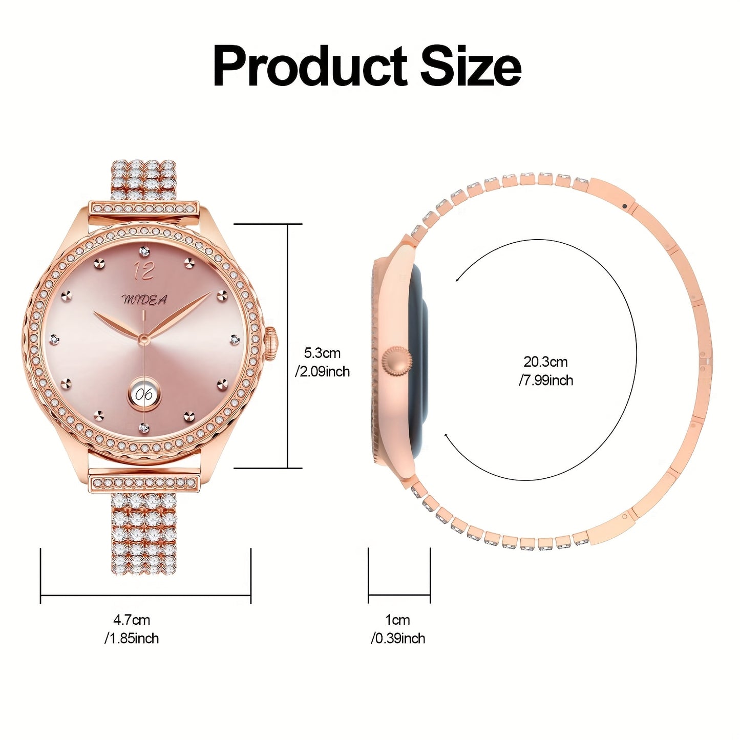 Montre Connectée Élégante Femme 2026 – Appels, Sport & Suivi Santé