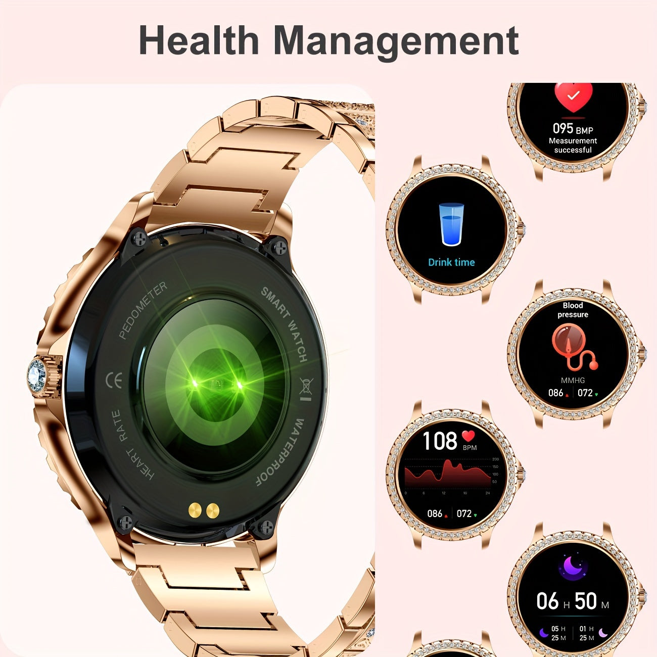 Montre Connectée LIGE Femme – Écran 1,32”, Appels Sans Fil & Étanche IP67