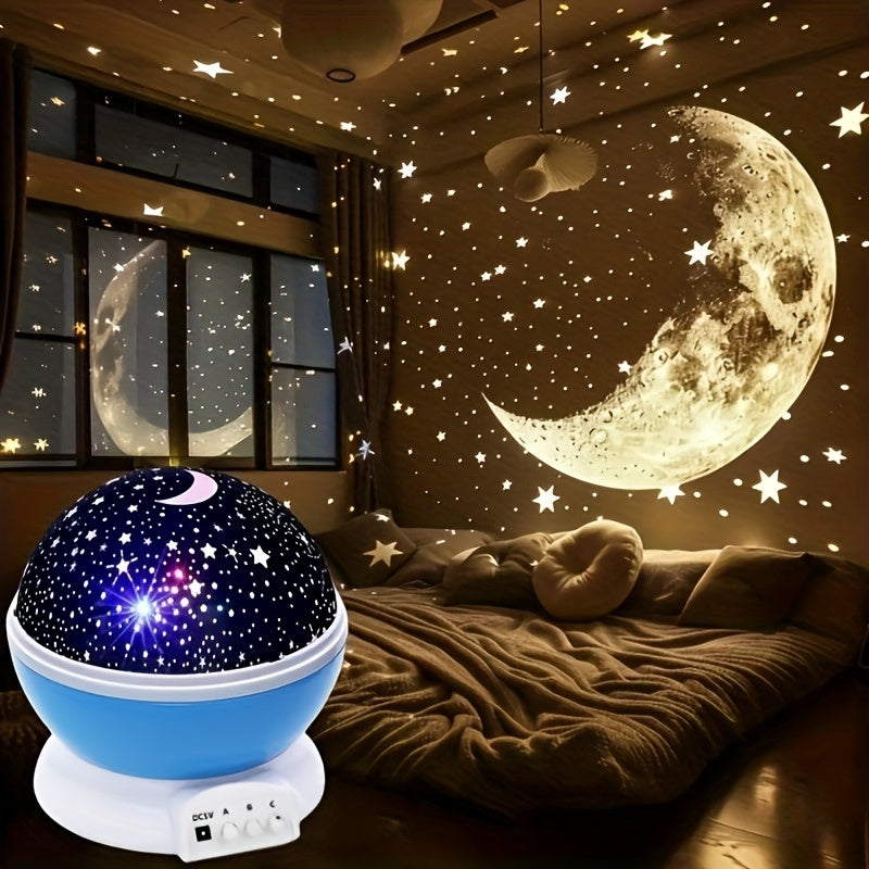 Projecteur d'étoiles et de lune rotatif 3D alimenté par USB - Topdecheztop.fr