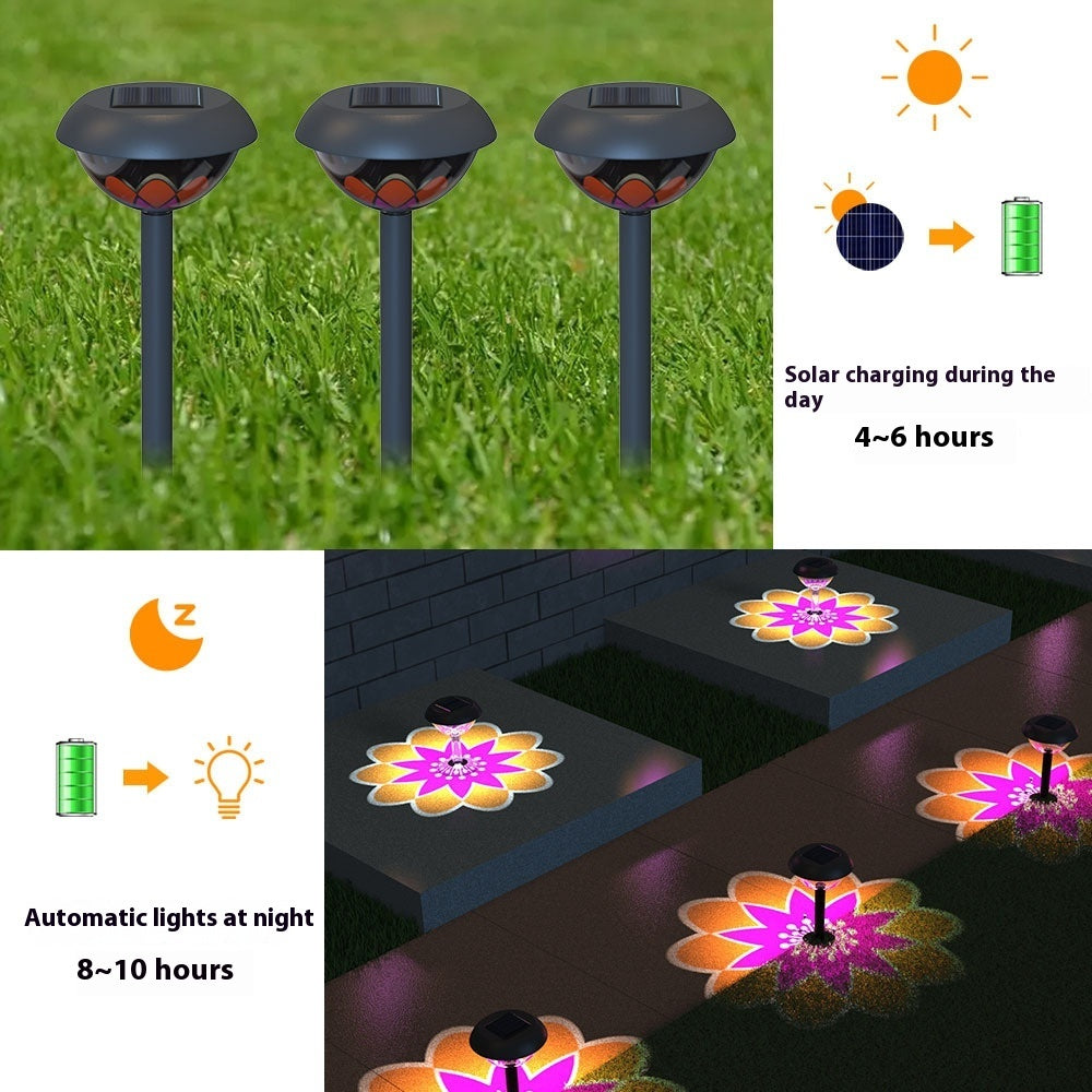 Lampe de projection solaire d'extérieur étanche pour jardin et cour - Topdecheztop.fr