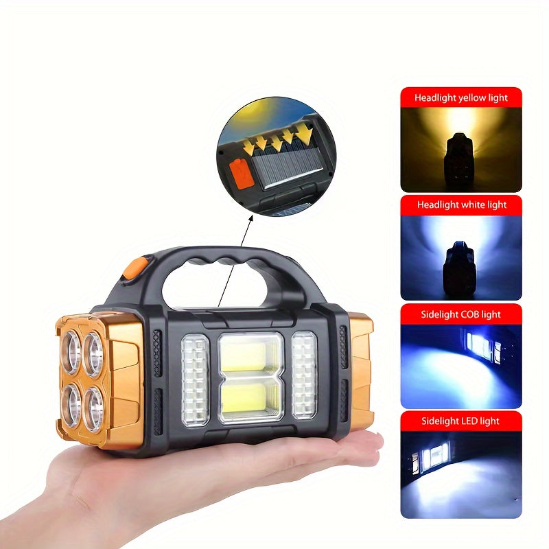 Lanterne de camping solaire à LED multifonctionnelle, lampe de poche - Topdecheztop.fr
