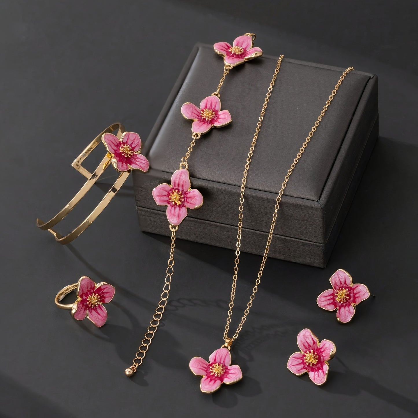 Parure bijoux femme 5 pièces - Alliage doré, style sexy & fête
