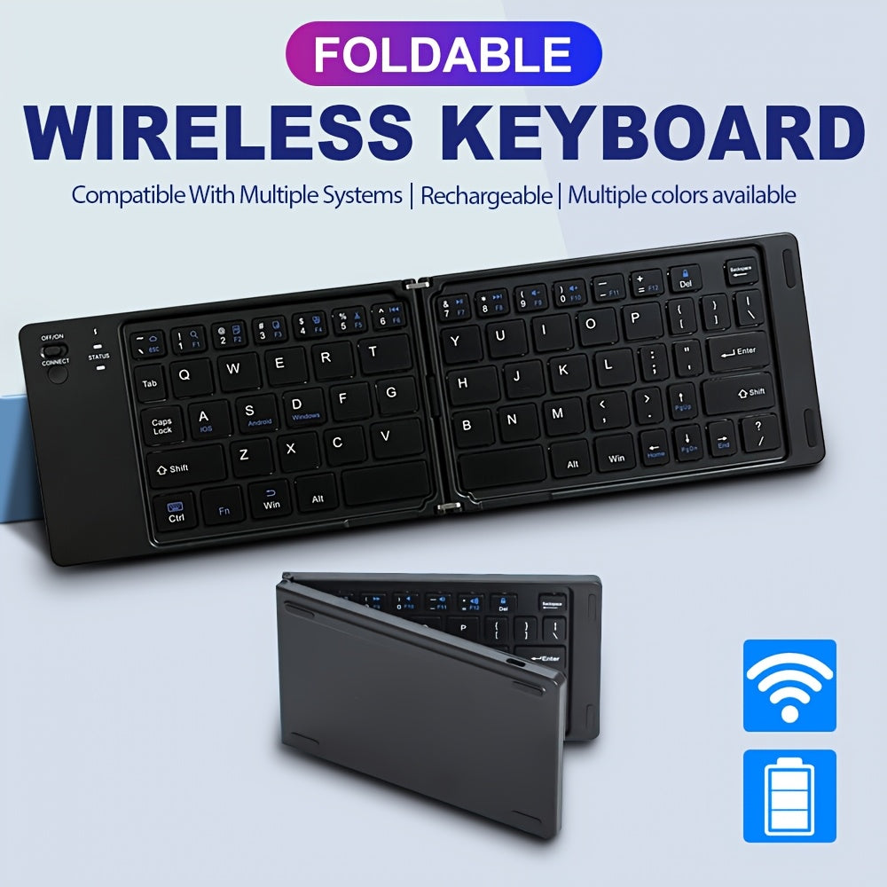 Clavier Pliable Sans Fil Bluetooth Rechargeable USB-C - Compatible iOS Android Windows