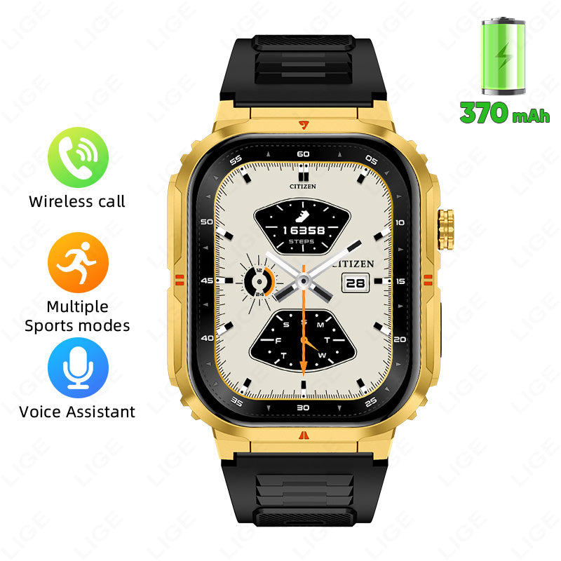 Montre Connectee LIGE Homme Femme - Etanche IP68, Notifications, Declencheur Photo