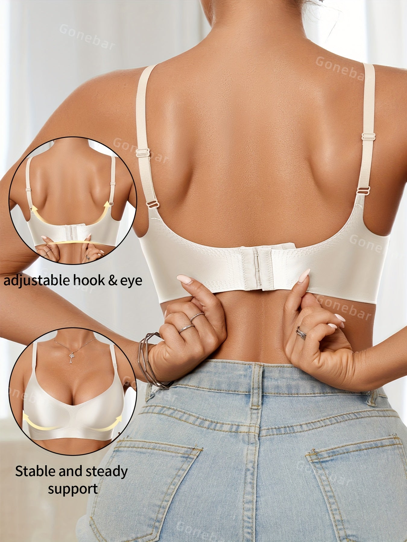 Lot de 3 Soutiens-Gorge Sans Coutures Femme - Brassiere Confort Invisible