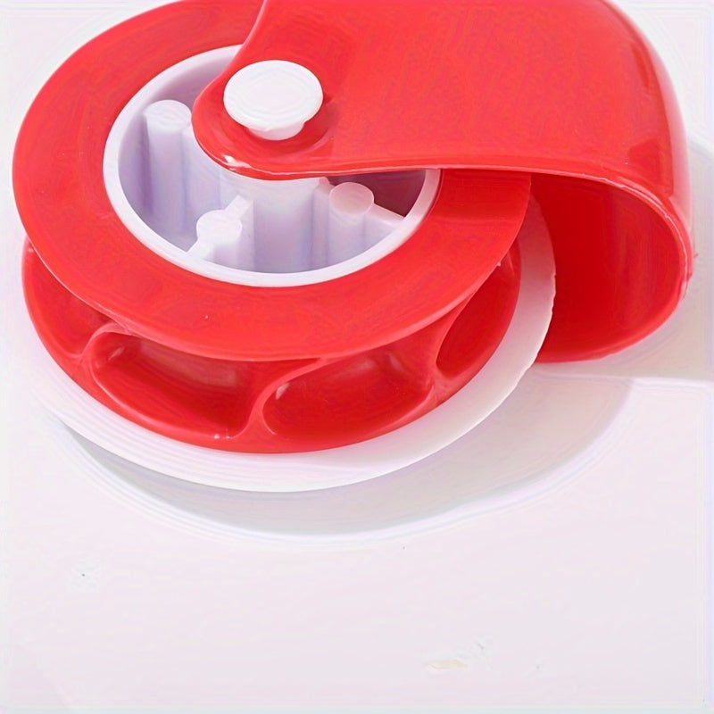 Rouleau a patisserie et pizza sans BPA - Plastique alimentaire, facile a nettoyer, rouge