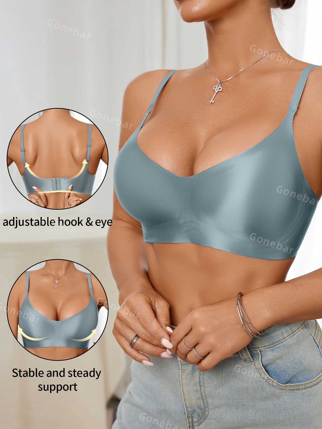 Lot de 3 Soutiens-Gorge Sans Coutures Femme - Brassiere Confort Invisible