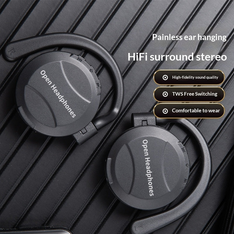 Ecouteurs Bluetooth Sport Contour Oreille - Plein Air, Randonnee, +8h Autonomie, Latence Ultra-Faible