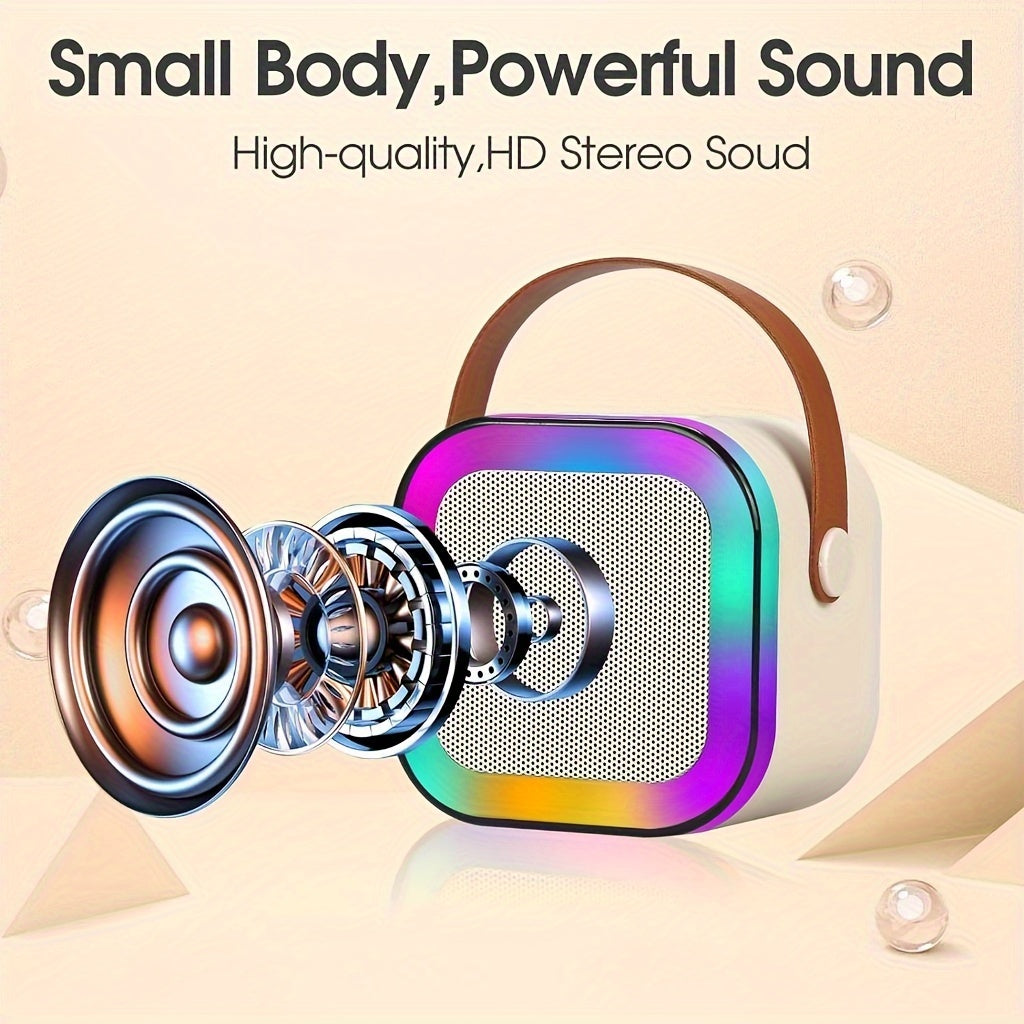 Machine Karaoké Portable Sans Fil — Mini Microphone Rechargeable USB, Enfants & Adultes, 2 Coloris