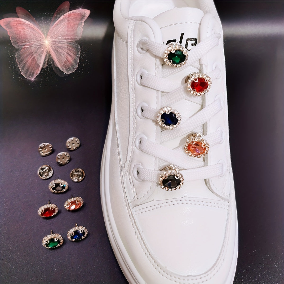 Lot de 10 Breloques Strass Détachables – Customisation Chaussures, Sacs & Accessoires ✨