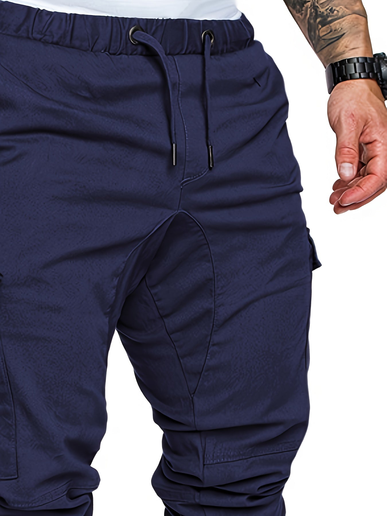 Pantalon Cargo Homme Multi-Poches – 95% Coton, Coupe Régulière, 7 Coloris, S à XXL