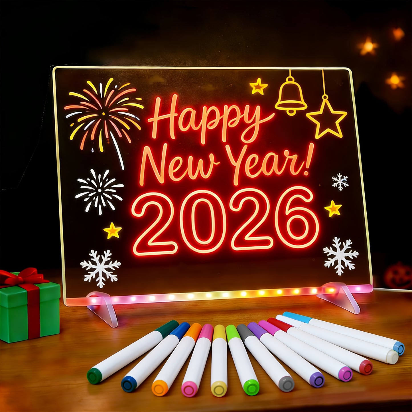 Tableau Dessin LED RGB - Planche Lumineuse USB avec 12 Stylos