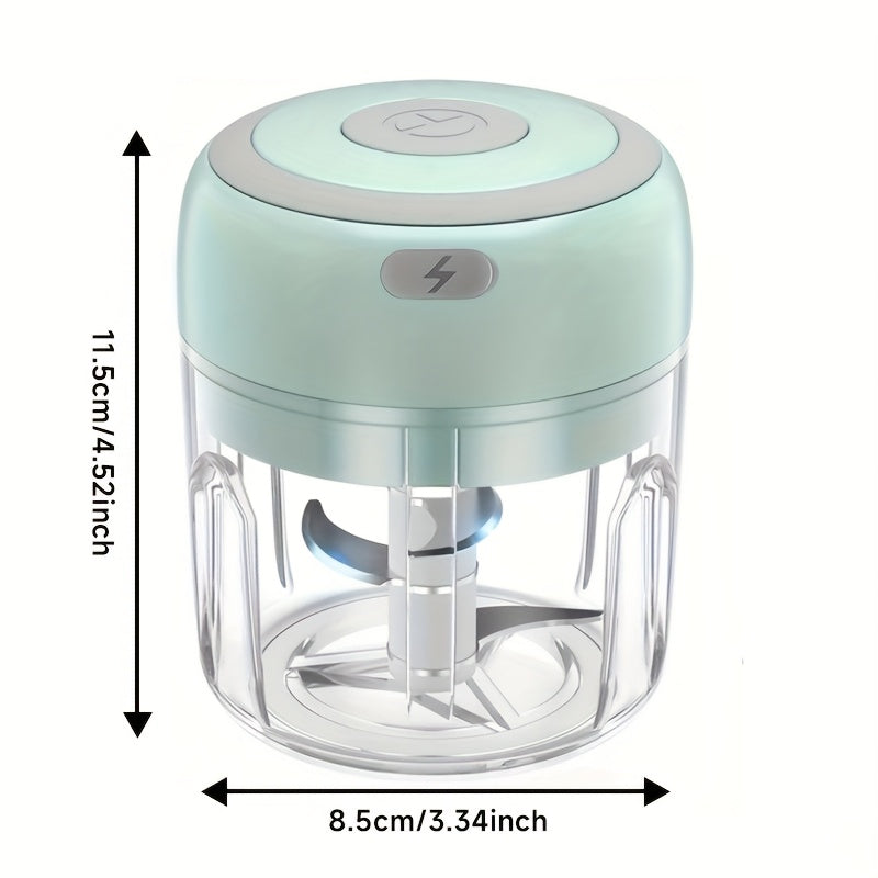 Hachoir Electrique Portable 280ml Rechargeable USB - Legumes Oignons Epices Noix Batterie 500mAh Vert Blanc Rose