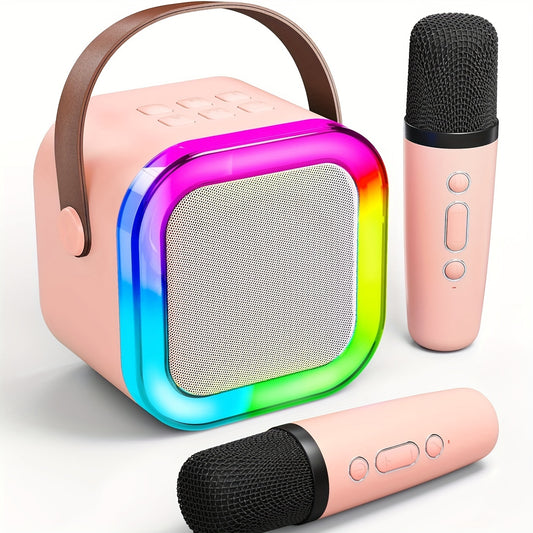 Machine Karaoké Portable Sans Fil — Mini Microphone Rechargeable USB, Enfants & Adultes, 2 Coloris
