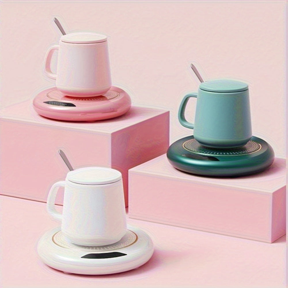 Chauffe-Tasse Électrique USB Intelligent – 3 Températures, Arrêt Auto, Affichage Numérique
