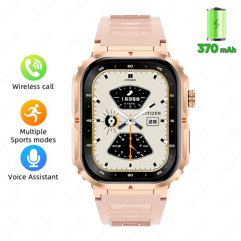 Montre Connectee LIGE Homme Femme - Etanche IP68, Notifications, Declencheur Photo