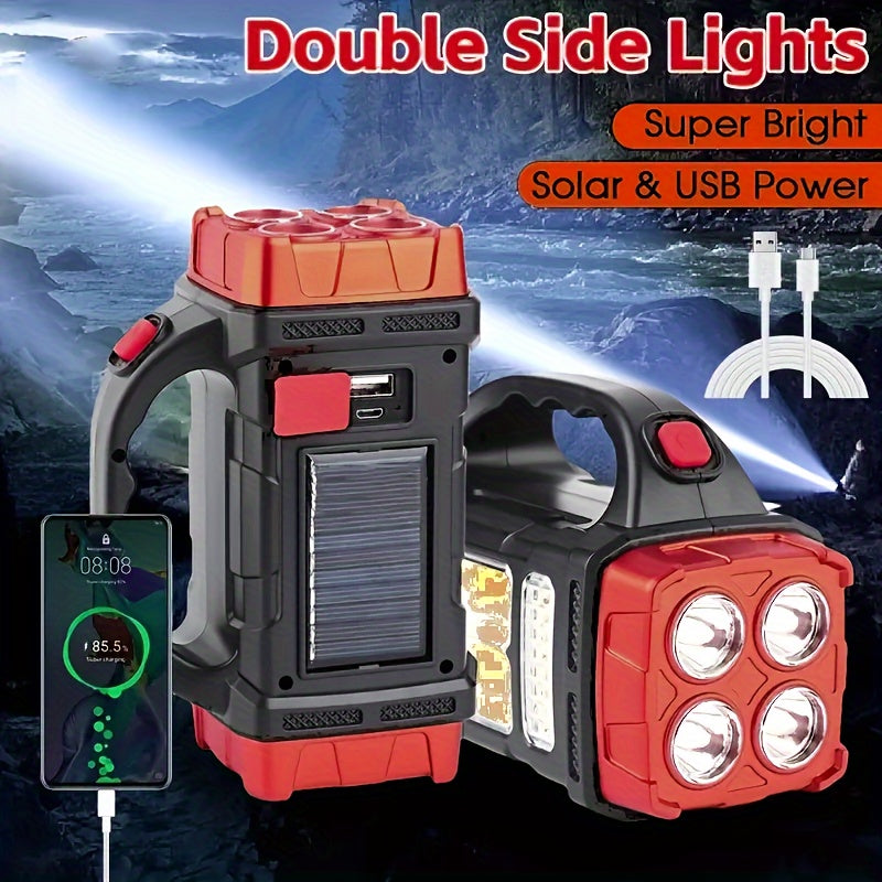 Lanterne de camping solaire à LED multifonctionnelle, lampe de poche - Topdecheztop.fr