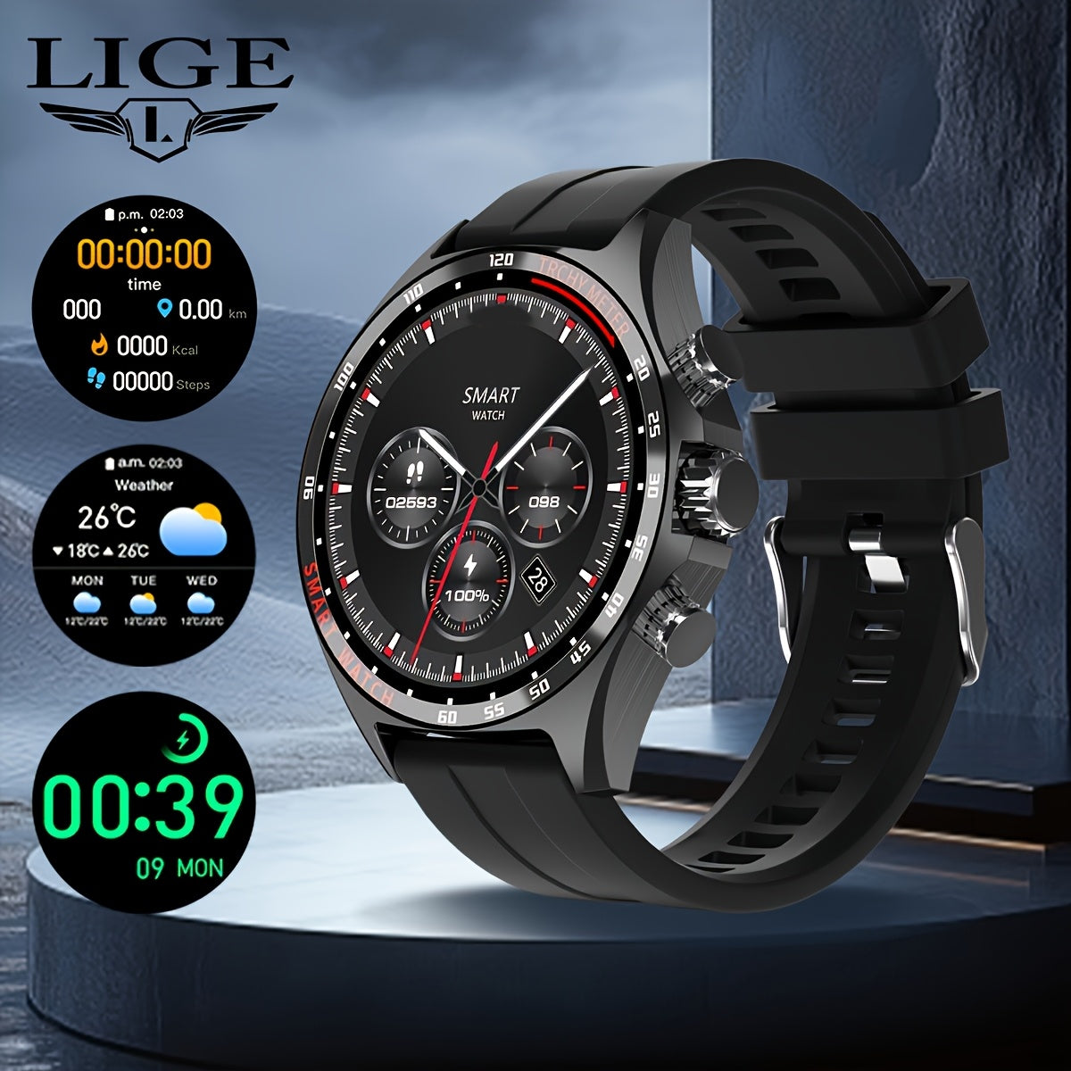 Montre intelligente pour hommes - Topdecheztop.fr