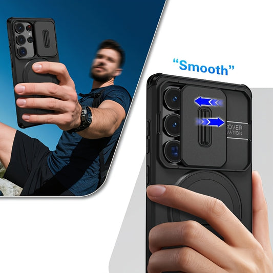 Coque Rigide PC Antichoc Samsung Galaxy - Support Integre, Compatible S23 S24 S25 Ultra Plus FE A16 A17 A56, 4 Coloris