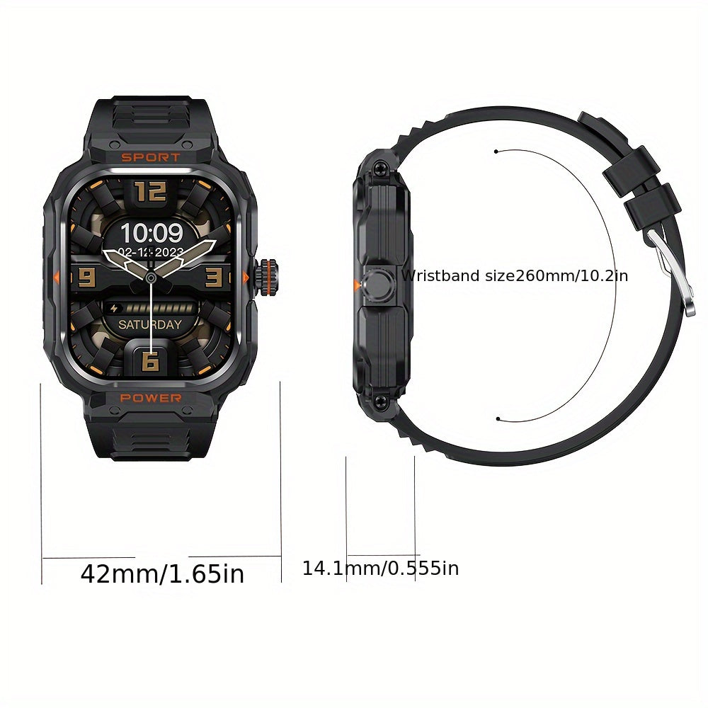 Montre Connectée Robuste Homme GT55 2-en-1 – IA & Commande Vocale, Écran IPS 2,01", IP67, Bluetooth 5.2