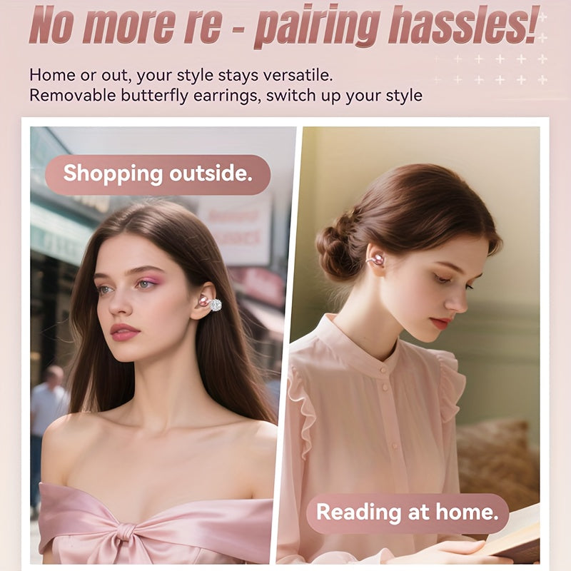 Écouteurs Sans Fil à Clip KINGLUCKY — Style Boucles d'Oreilles, Contrôle Tactile & Étui | 3 Coloris