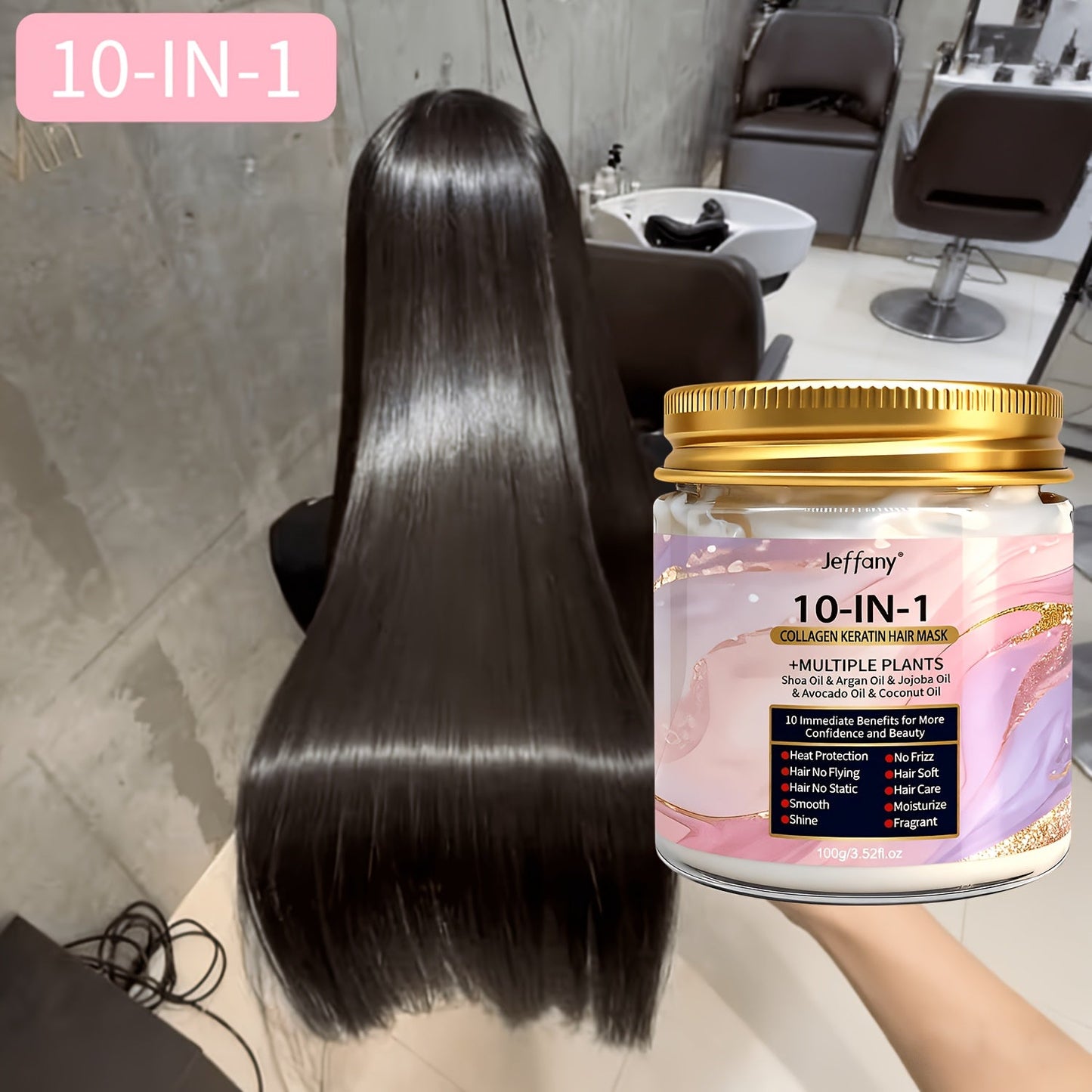 Soin Magique pour Cheveux Eblouissants - Masque Capillaire Reparateur Brillance 100g