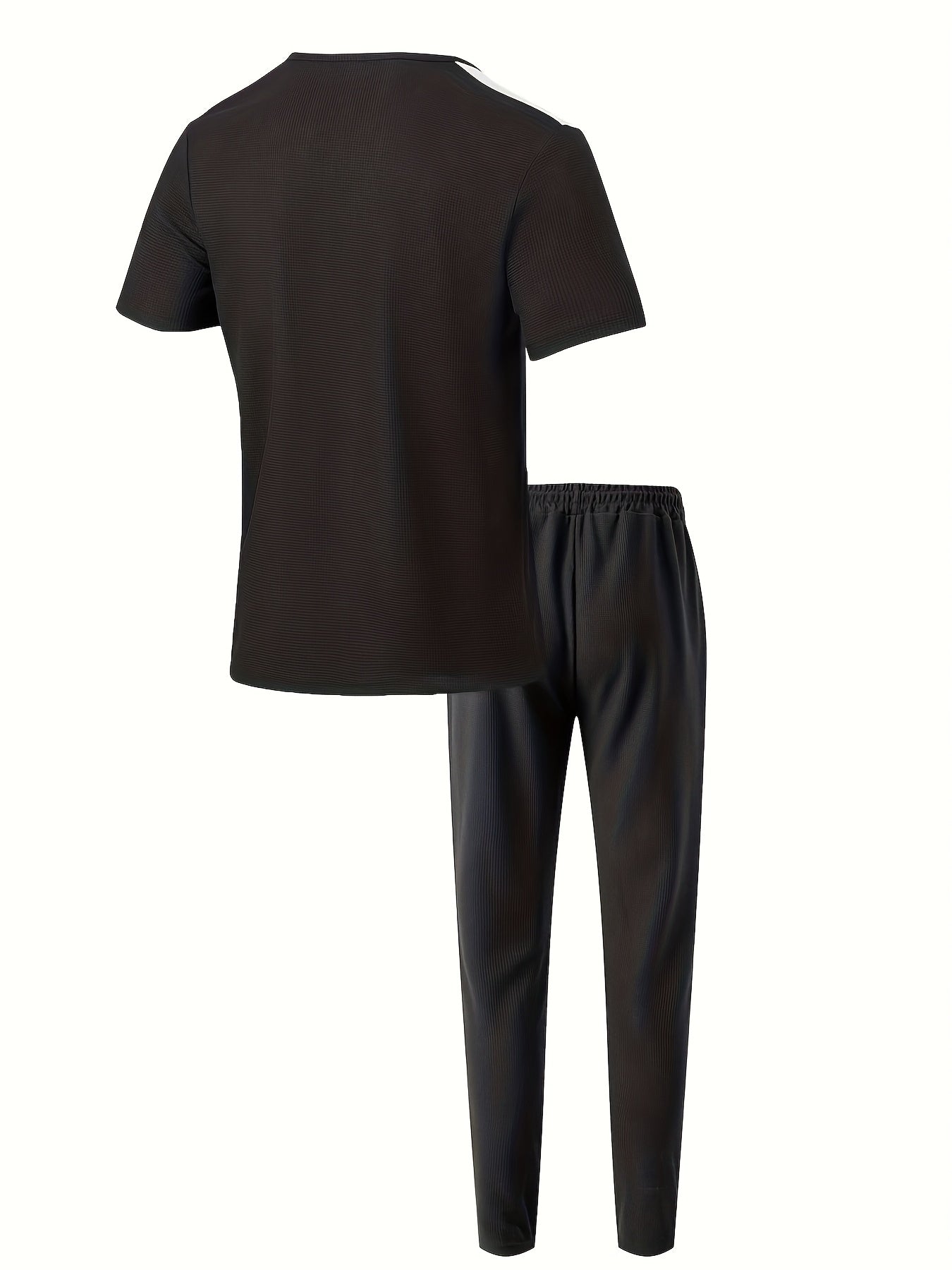 Ensemble jogging homme haut et pantalon à cordon - Col ras du cou, 6 coloris, printemps-automne