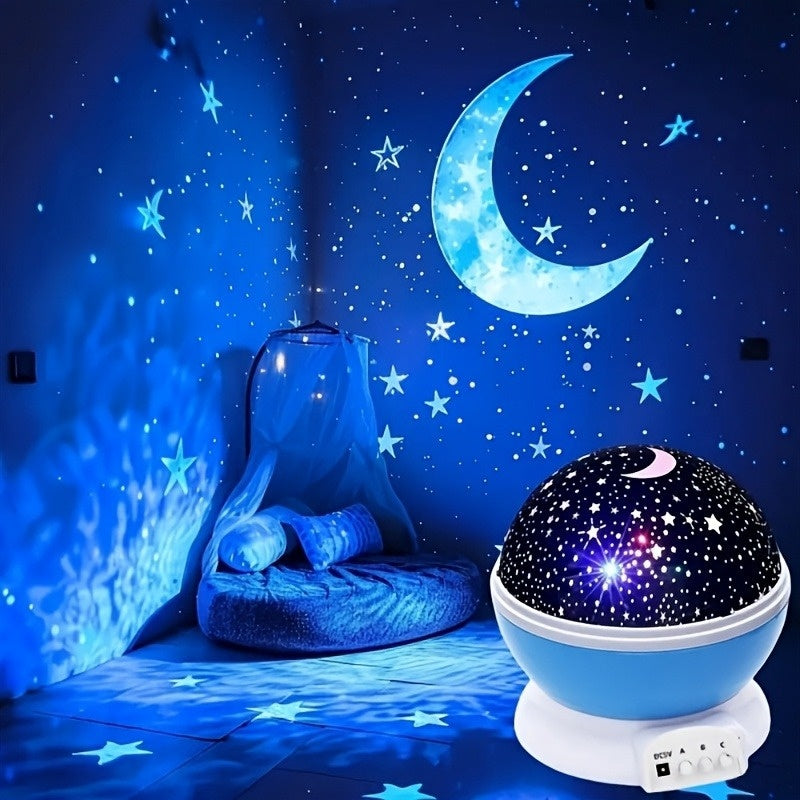 Projecteur d'étoiles et de lune rotatif 3D alimenté par USB - Topdecheztop.fr