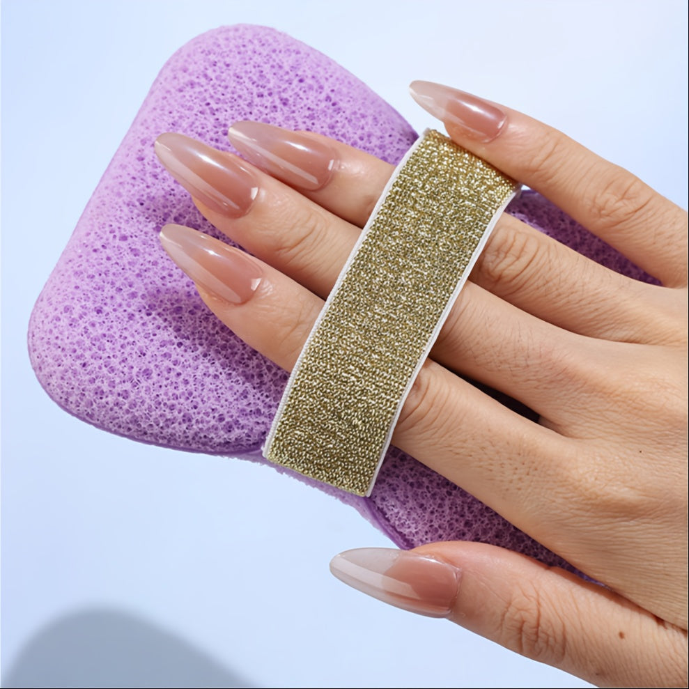 Porte-savon elastique antiderapant avec eponge luffa exfoliante - Cordelette ajustable, douche et baignoire