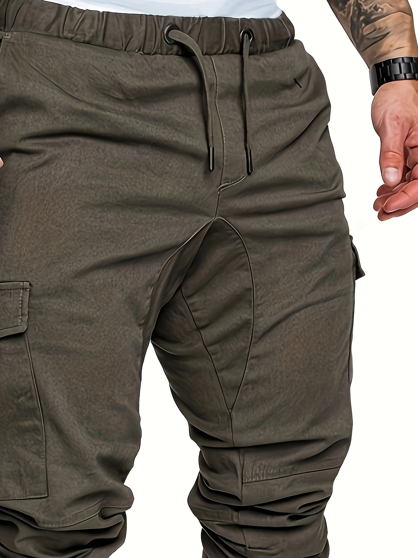 Pantalon Cargo Homme Multi-Poches – 95% Coton, Coupe Régulière, 7 Coloris, S à XXL