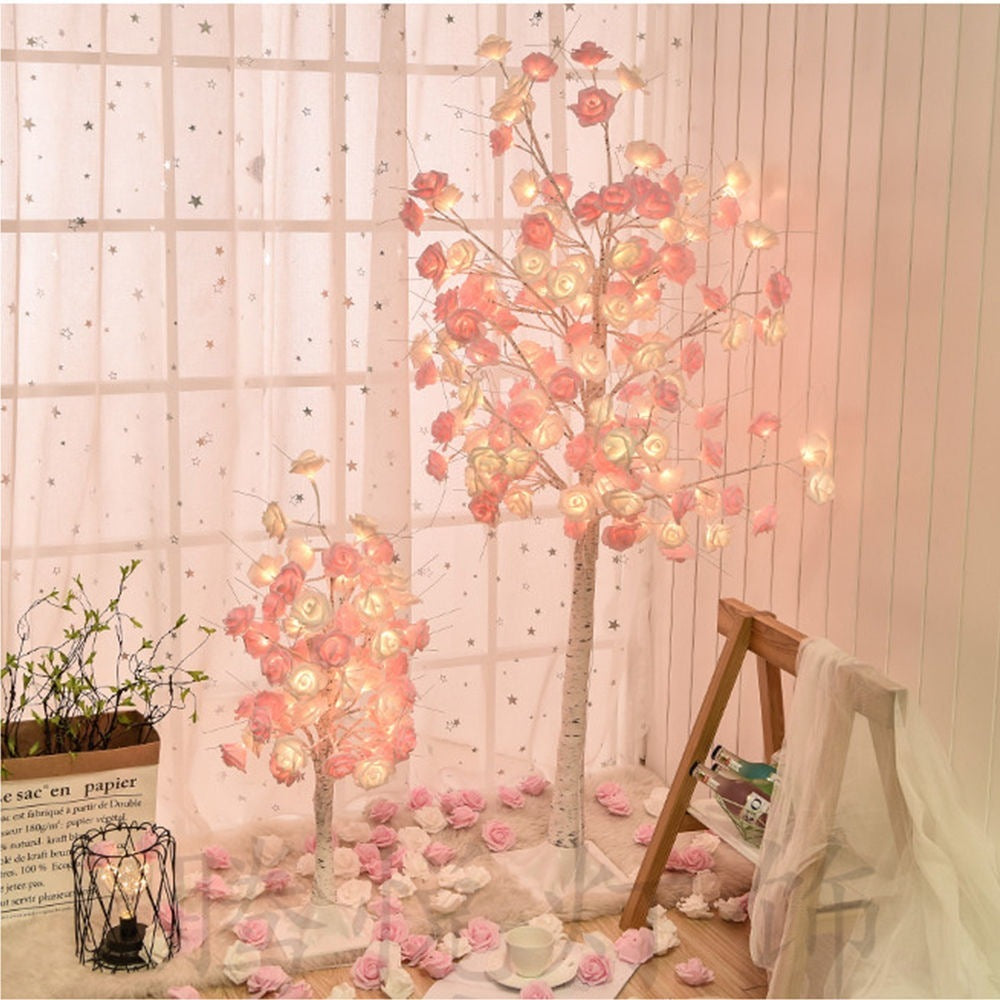 Lampe  avec roses brillantes - Topdecheztop.fr