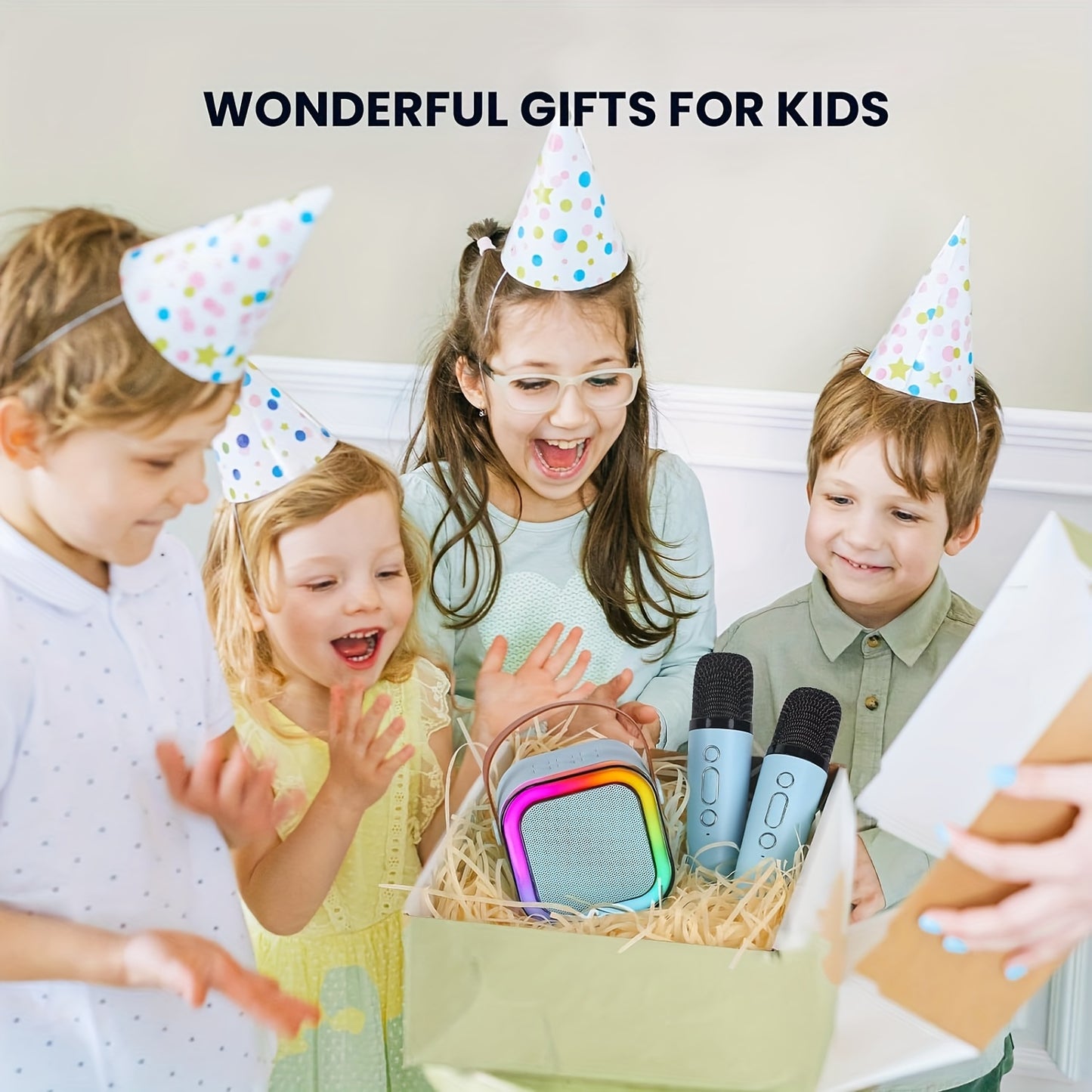 Machine Karaoké Portable Sans Fil — Mini Microphone Rechargeable USB, Enfants & Adultes, 2 Coloris