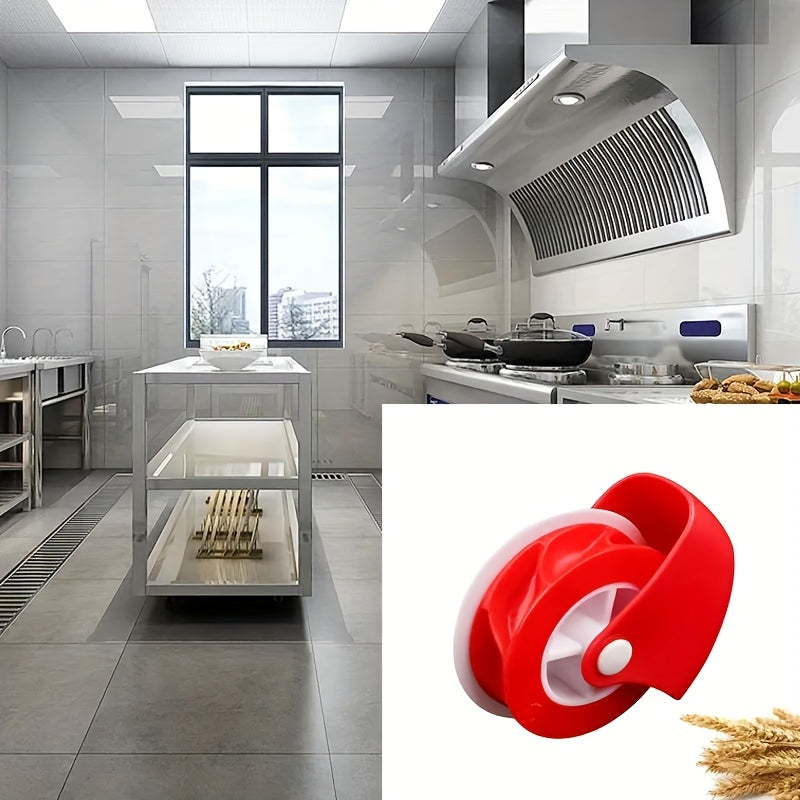 Rouleau a patisserie et pizza sans BPA - Plastique alimentaire, facile a nettoyer, rouge
