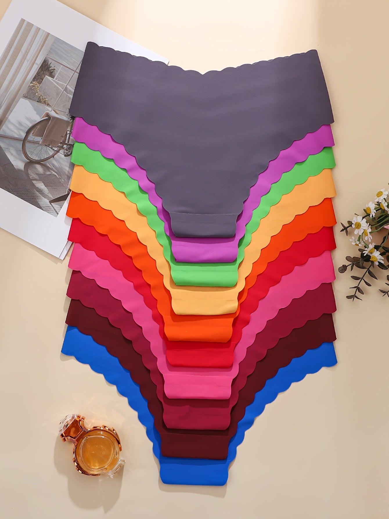 Lot de 10 Culottes Femme Mi-Haute Elegantes - Douces & Confortables