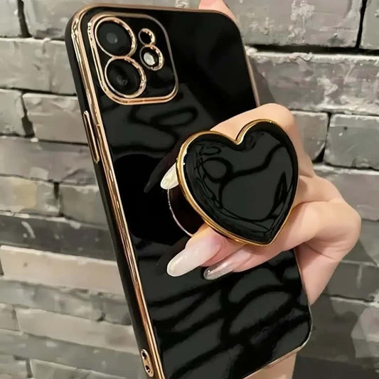 Support Téléphone Forme Cœur – Socle Universel, Design Élégant, 2 Coloris