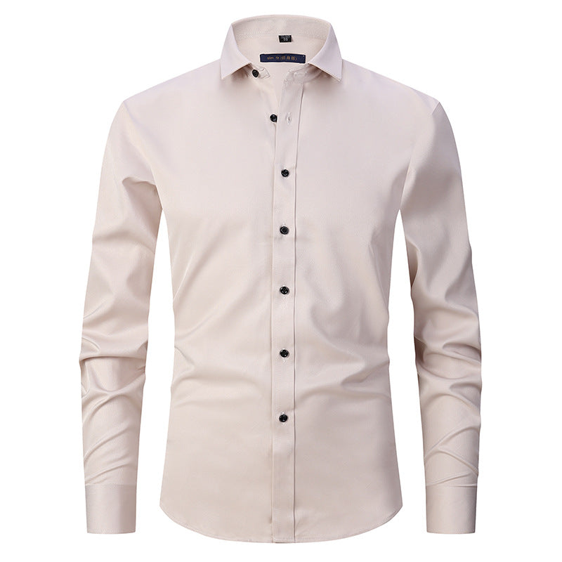 Chemise Stretch Homme Manches Longues - Infroissable, Coupe Ample, Usage Pro, 11 Coloris