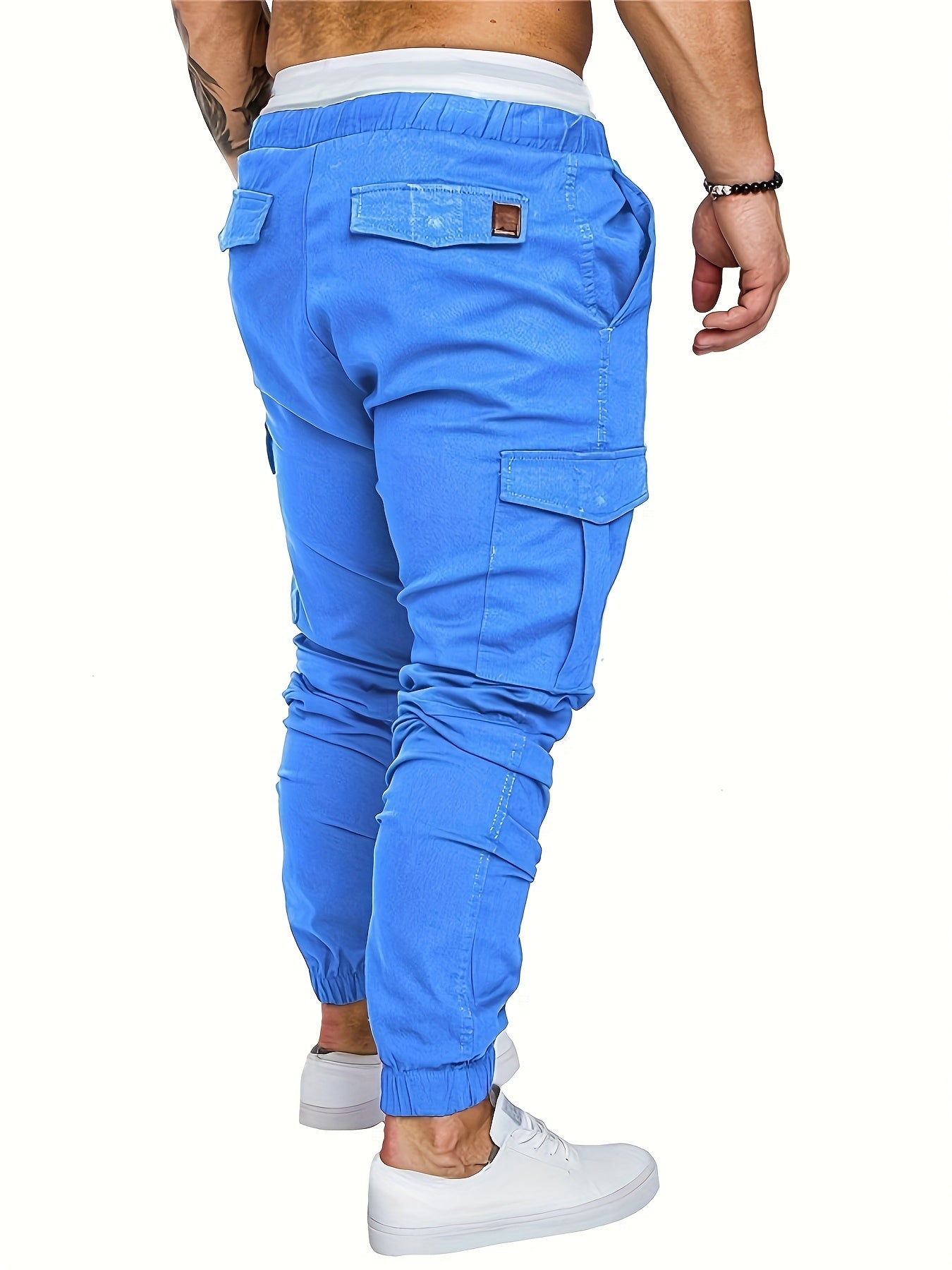 Pantalon Cargo Homme Multi-Poches – 95% Coton, Coupe Régulière, 7 Coloris, S à XXL