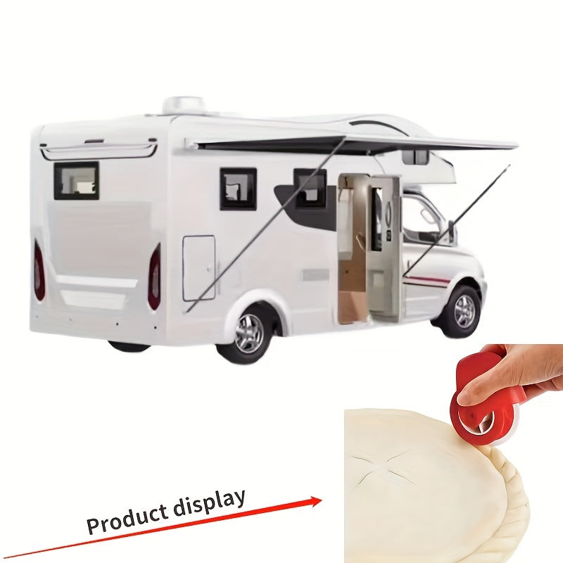 Rouleau a patisserie et pizza sans BPA - Plastique alimentaire, facile a nettoyer, rouge