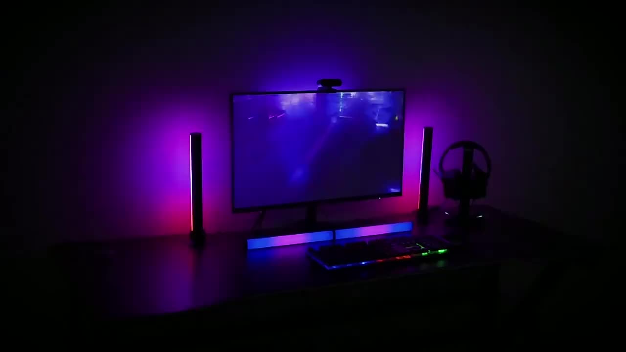 Barres lumineuses LED intelligentes, lot de 2, RVB avec synchronisation musicale - Topdecheztop.fr