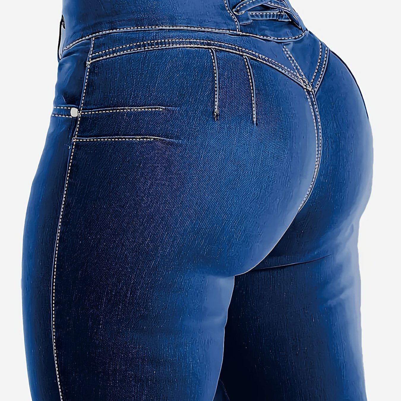 Jean Skinny Taille Haute Femme - Coupe Slim Boheme, Toutes Saisons