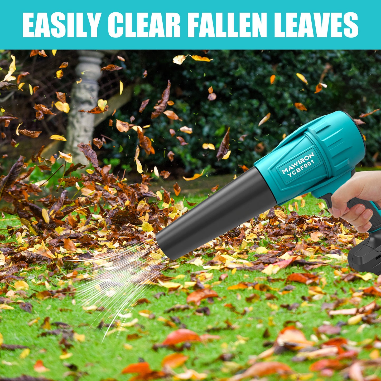 Souffleur de feuilles sans fil portable - Compatible batteries Makita, nettoyage terrasse et voiture