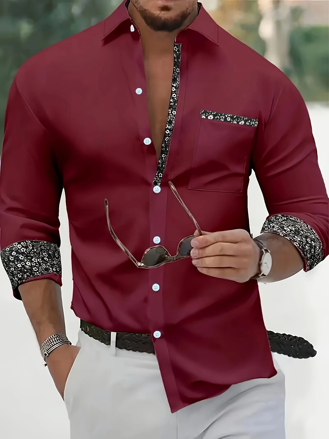 Chemise décontractée à manches longues pour homme - Topdecheztop.fr