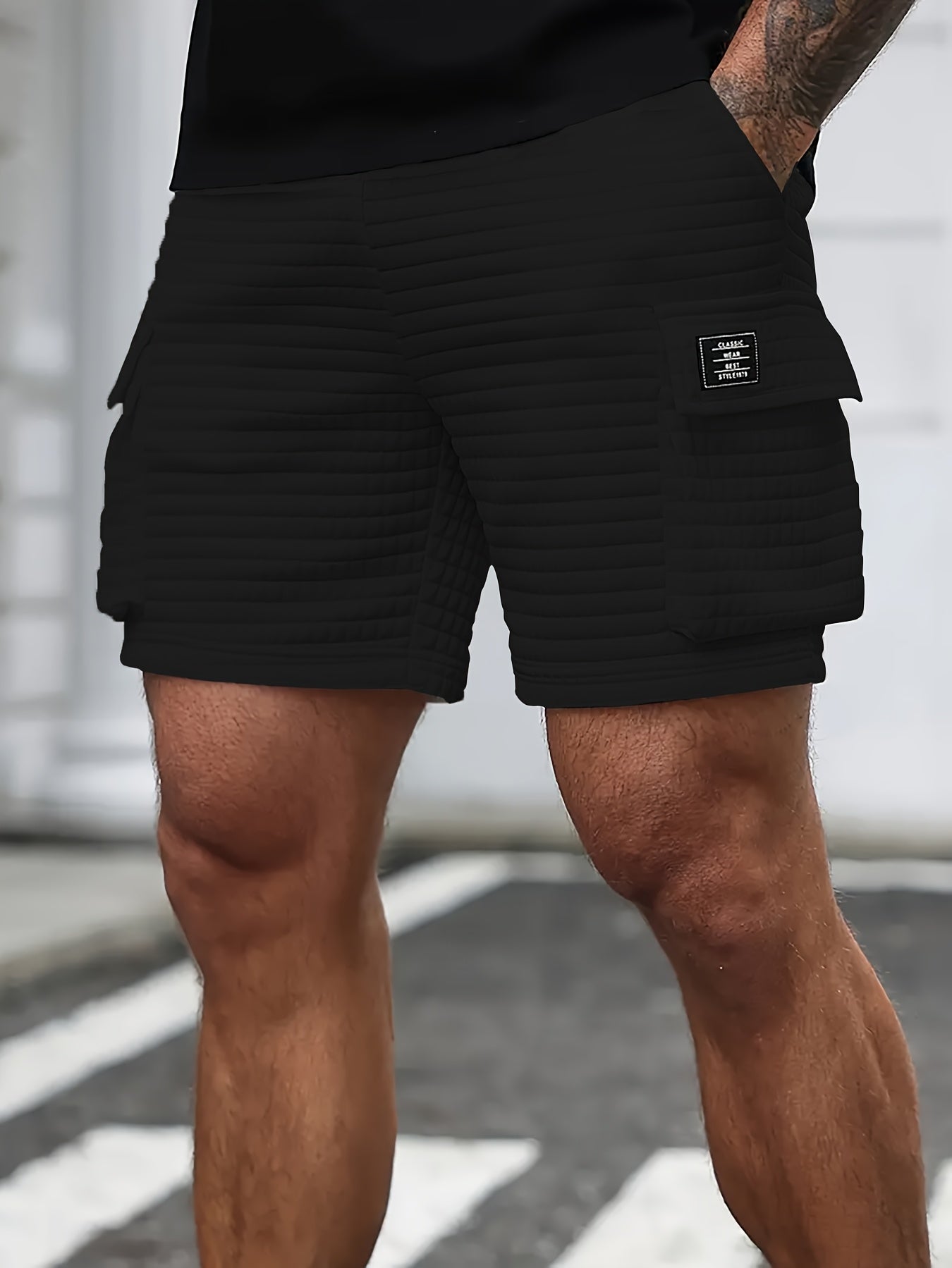 Les shorts décontractés respirants élastiques gaufrés à la mode - Topdecheztop.fr