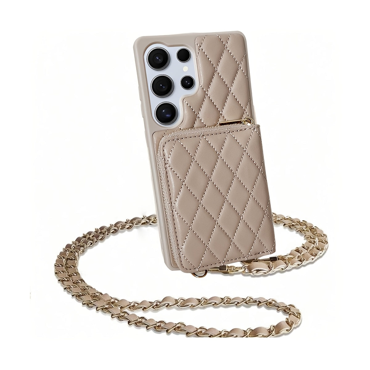 Étui Téléphone Similicuir avec Fermeture Éclair – Support, Protection Objectif – iPhone & Samsung 📱✨