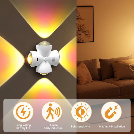Lot de 2 Veilleuses LED Intelligentes – Détecteur de Mouvement, Rechargeable USB 💡🏠
