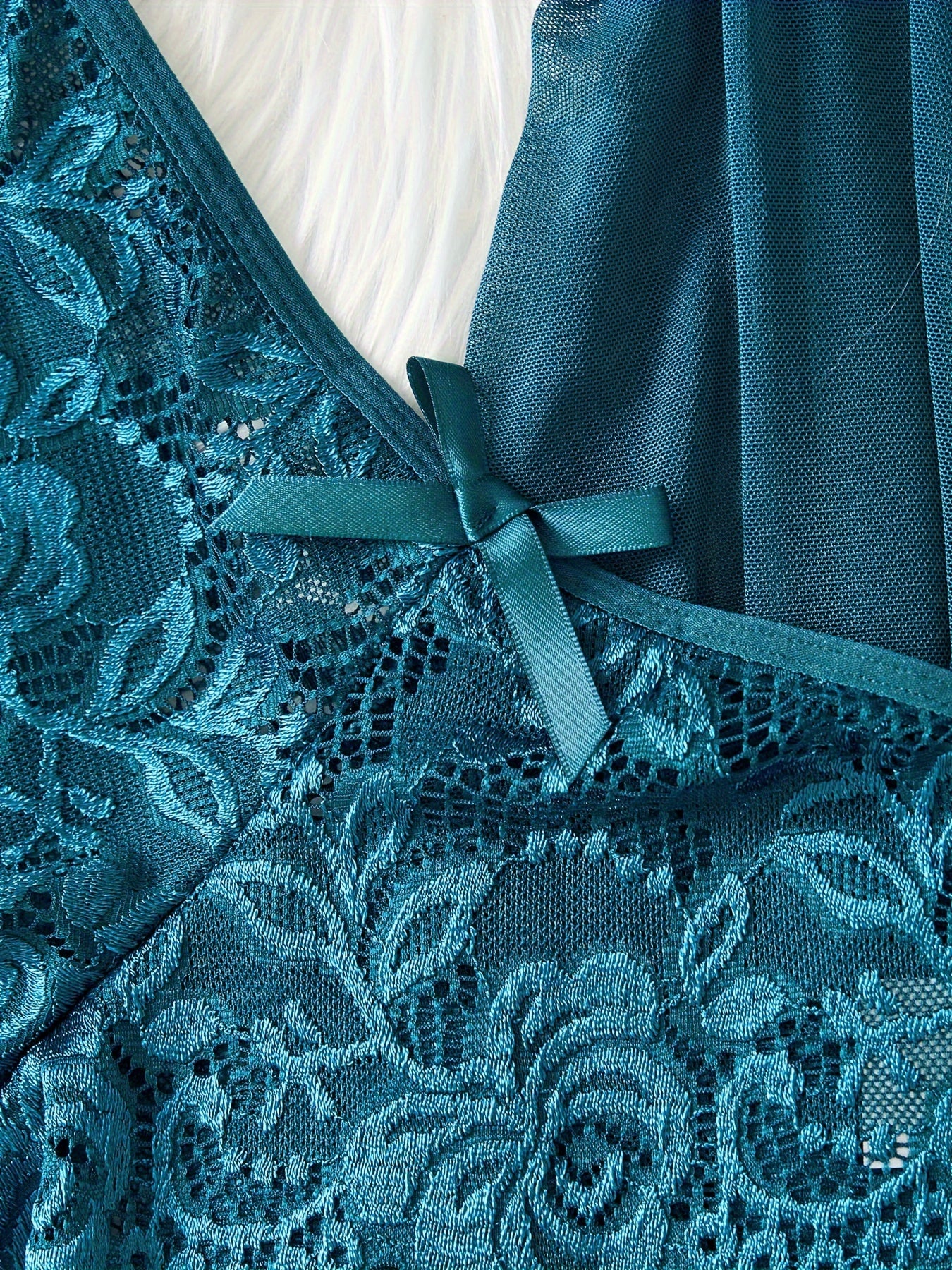 Ensemble de lingerie à volants en dentelle - Topdecheztop.fr